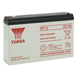 Batteria al piombo ermetica ricaricabile 6V 7 Ah Yuasa NP7-6 AGM VRLA 7,2 7,5 Ah - Foto 1 di 1