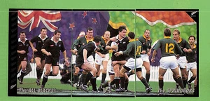 1995 NEW ZEALAND RUGBY UNION CARDS #49, 50 & 51, SPRINGBOKS V ALL BLACKS - Bild 1 von 2