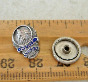 MERIT AWARD 1953~L G B STERLING~VINTAGE THREADED POST PIN - Picture 1 of 4