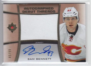 2015-16 UD ULTIMATE SAM BENNETT RC AUTO JERSEY /99 ROOKIE DEBUT THREADS Flames - Picture 1 of 1