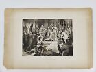 Antique 1887 Photogravure Print Coronation of Charlemagne by Friedrich Kaulbach 