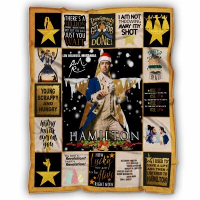 MEPERUS Hamilton Musical Blanket, Alexander Hamilton Fleece, Sherpa Blanket