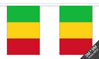 3 Metres 10 (9" x 6") Flag Flags Mali Malian National Polyester Material Bunting