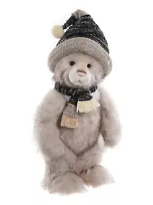 Peluche grande orsacchiotto Charlie Bears Hurley Burley con cappello e sciarpa - Foto 1 di 3