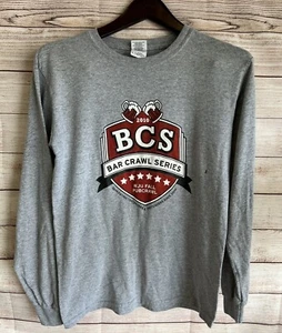 Gildan Dry Blend 2010 Bar Crawl Series BCS Beer Mens Long Sleeve T-Shirt - Picture 1 of 7