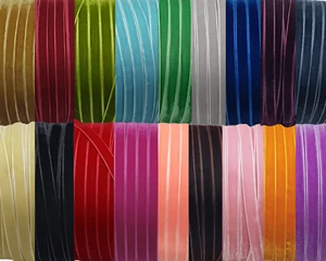 10mm Velvet Ribbon Premium Quality 66 Colours to Choose From - Picture 1 of 73