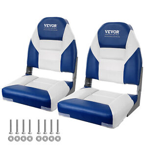 VEVOR 2X Folding Boat Seat High Back Marine Seating Set All Weather Swivel Chair