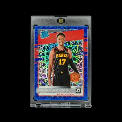 Onyeka Okongwu RC - 2020-21 Donruss Optic Blue Velocity Prizm Rated Rookie #156 - Image 1 of 2