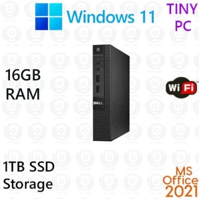PC micro pequeña Dell Optiplex 3020M i5-4590T 16 GB SSD de 1 TB Win11 WIFI BT Foto 1 de 3