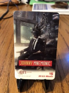 GTI Telecom Telecard Phone Card Johnny Mnemonic Keanu Reeves SAMPLE CARD