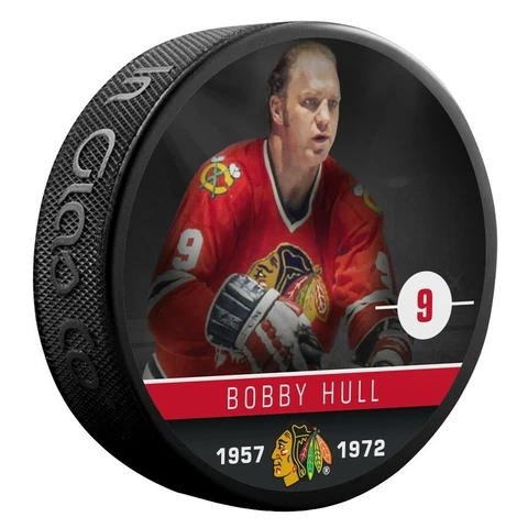 Bobby Hull 2019 NHLAA Alumni style Chicago Blackhawks Hockey Puck Cover