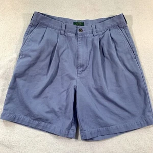 Vintage Lauren Ralph Lauren Pleated Chino Shorts Blue Gray Mens 34 Inseam 7.5” - Picture 1 of 15
