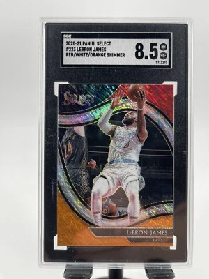 LeBron James 2020 Select Red White & Orange Shimmer#223 - Image 1 of 4