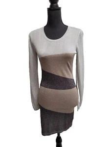 Venus Bodycon Kleid (S) Mehrfarbig Colorblock Metallic Fäden Figurschmeichler - Bild 1 von 6