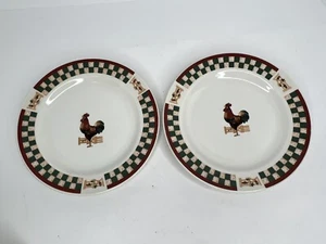Juego de 2 platos de postre/ensalada de pollo Betty Crocker Country Inn Collection Gallo - Imagen 1 de 6