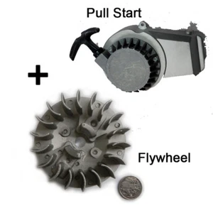 ALLOY PULL START STARTER w Flywheel for MINI DIRT ATV QUAD DS 50CC 49CC 2 STROKE - Picture 1 of 6
