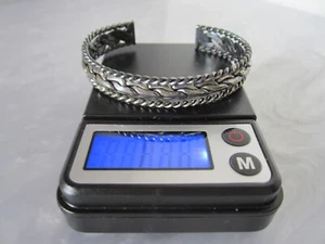 SCHÖNES ANTIKES OLD PAWN NAVAJO HANDGEFERTIGTES MASSIVES STERLINGSILBER MANSCHETTENARMBAND - Bild 1 von 10