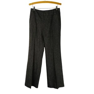 Vintage brown orange trouser trendy wide leg dressy office preppy tweed pants 8 - Picture 1 of 7