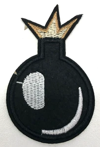 Patch Sew On Clothing Backpacks Jackets PANTS HAT BLACK BOMB SIGN SYMBOL A17 - Picture 1 of 3