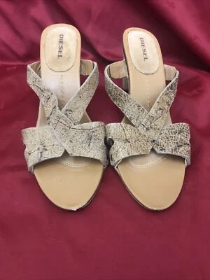 Diesel Tan Strappy High Heeled Sandals Size 4 - Image 1 of 4