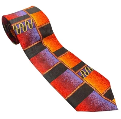 Corbata eléctrica vintage Power Line 100 % seda cuello hombre EE. UU. Foto 1 de 4