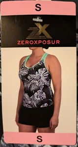 Conjunto de tankini y traje de baño corto ZeroXposur de acción con junta tórica para mujer talla S nuevo con etiquetas - Imagen 1 de 5
