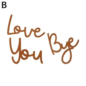 Love You Bye Wood Sign Wooden Wall Decoration Valentine's Home Decor GXD T0P9 - Zdjęcie 1 z 14