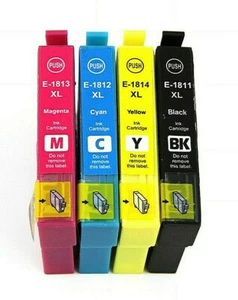 Lotto cartucce inchiostro non OEM adatte per Epson E-1811 E-1812 XP215 XP405 XP225 XP212 - Foto 1 di 6