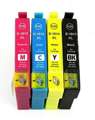 Non-OEM Ink Cartridges Fit For Epson E-1811 E-1812 XP215 XP212 XP405 XP225 Lot - Image 1 of 2