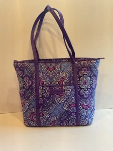 Gently Used 1X~ Vera Bradley Lilac Tapestry Medium Trimmed Tote Bag - Picture 1 of 16