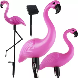 3 Stück Solarlampe Flamingo Gartenstecker Solar Beleuchtung Gartenstecker Deko - Bild 1 von 13