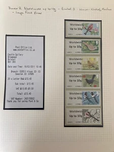 ERROR! POST GO BIRDS 2 WINCOR SET 6 ww10g BRISTOL LARGE FONT ERRORS GAP - RARE - Picture 1 of 1