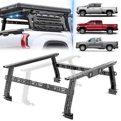 Adjustable 16-24.8" High Truck Bed Racks For 07-25 Silverado &Sierra 2500 3500HD Foto 1 de 4