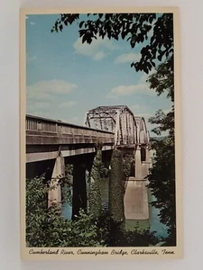 Postkarte Cumberland River Cunningham Brücke Clarksville Tennessee - Bild 1 von 2