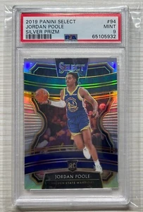 2019-20 Panini Select 🏀 Silver Prizm #94 Concourse - Jordan Poole RC 💎 PSA9 - Imagen 1 de 2
