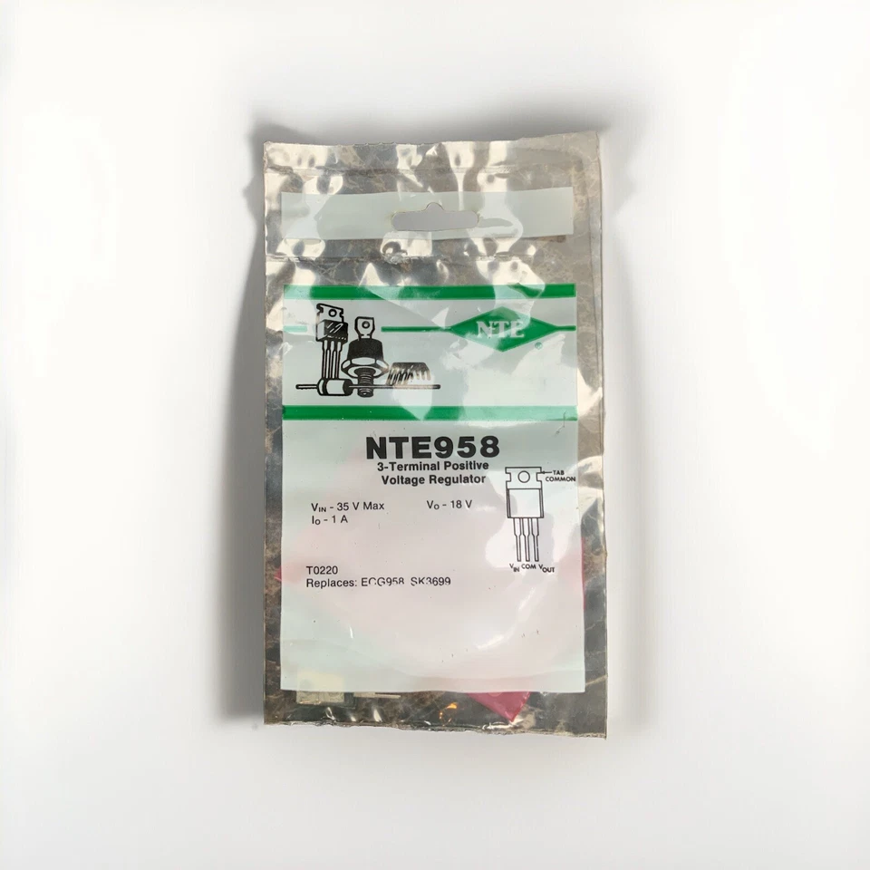 NTE958 3 Terminal Positive Voltage Regulator TO220 ECG958 SK3699 - Image 1 of 1