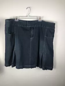 Gonna jeans donna Lane Bryant taglia 28 blu denim pieghe tasche modesta accademia - Foto 1 di 11