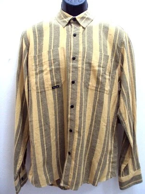 VOLCOM MEN RESIN L/S SHIRT COTTON FLANNEL M MEDIUM code UU55 $59 NWT - Image 1 of 3