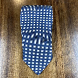 BROOKS BROTHERS Basics Silk Tie Designer Geometric Blue/Gold W3.75xL57 USA - Picture 1 of 4