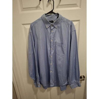 Saks Fifth Avenue XXL Blue 100s Egyptian Cotton Classic Fit Button-Down Shirt - Image 1 of 4