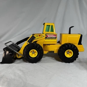 Vintage 90’s Metal Tonka Mighty Diesel Front End Loader Green Windows 54240 - Picture 1 of 17