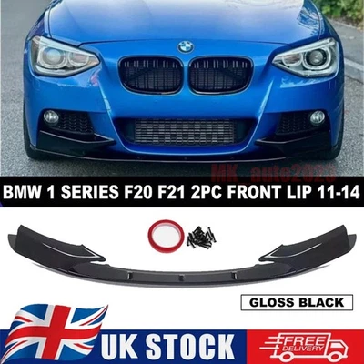 CP-AUTO FOR BMW 1 SERIES F20 F21 2PC M SPORT FRONT BUMPER SPLITTER LIP PRE-LCI 2011-2014