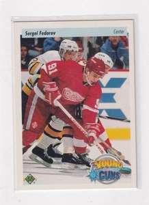 Bonita tarjeta Sergei Fedorov 1995-96 Upper Deck quinto aniversario Young Guns # 215 - Imagen 1 de 2