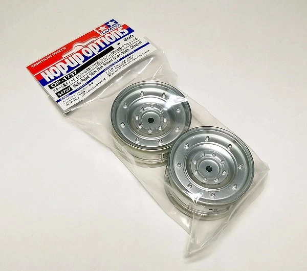 TAMIYA RC Matte Plated Silver Dish Wheels (26mm Width, Offset 4) 54737 - Image 1 of 1