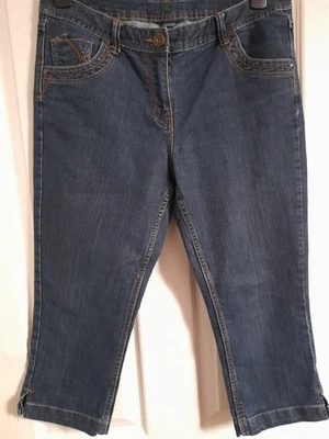 George Capri Style Blue Denim Crop Jeans Sz 12 Holiday summer - Image 1 of 4
