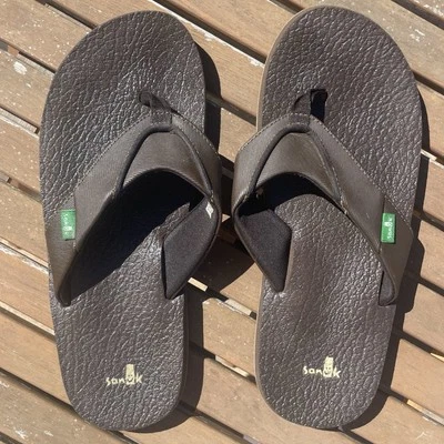 Sandalias SANUK Beer Acogedoras Unisex 7/8 EU 38/39 Marrón Chanclas Cómodas Estera de Yoga Foto 1 de 4