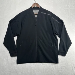 Adidas Mens ZNE Reversible Bomber Jacket Size Large Full Zip Black Heather Gray - Picture 1 of 12