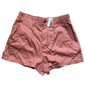 NWT Madewell Shorts Size 10 Pink High Rise Pleated Elastic Waist - Picture 1 of 7