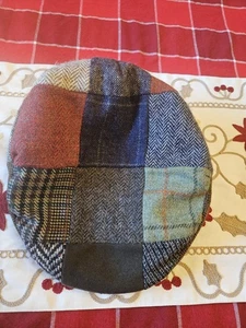 Hanna Hüte 100% Wolle Tweed Zeitungsjunge Cabbie Patchwork Cap Vintage Irland Gr. XL - Bild 1 von 7