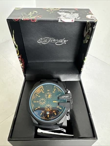 Ed Hardy Men’s Watch With Adjustable Band NWT black - Picture 1 of 11